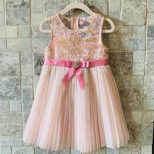 Gold/pink girls dress